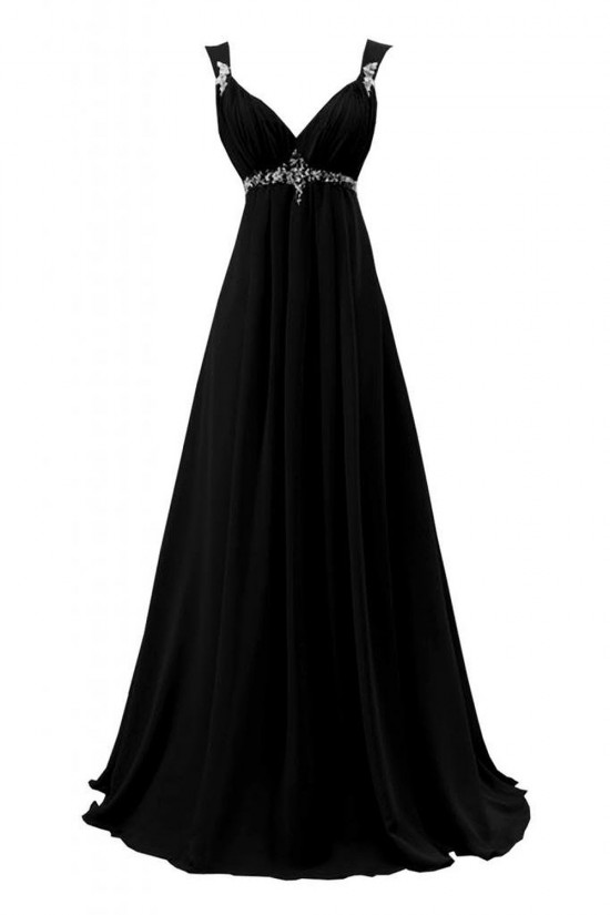 A-Line Beaded Long Blue Chiffon Prom Evening Formal Party Dresses ED010219 A-Line Beaded Long Blue Chiffon Prom Evening Formal Party Dresses ED010219