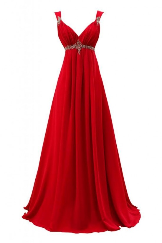 A-Line Beaded Long Blue Chiffon Prom Evening Formal Party Dresses ED010219 A-Line Beaded Long Blue Chiffon Prom Evening Formal Party Dresses ED010219