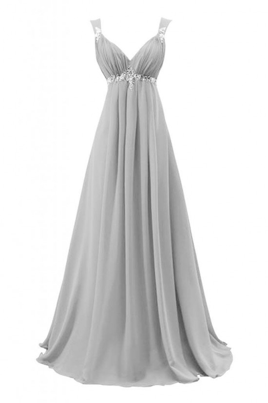 A-Line Beaded Long Blue Chiffon Prom Evening Formal Party Dresses ED010219 A-Line Beaded Long Blue Chiffon Prom Evening Formal Party Dresses ED010219