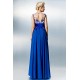  See Through Plus Size Petite A-line Jewel Floor-length Chiffon Lace with Beading Formal Evening Dress ED010221
