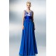  See Through Plus Size Petite A-line Jewel Floor-length Chiffon Lace with Beading Formal Evening Dress ED010221