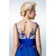 See Through Plus Size Petite A-line Jewel Floor-length Chiffon Lace with Beading Formal Evening Dress ED010221
