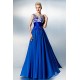 See Through Plus Size Petite A-line Jewel Floor-length Chiffon Lace with Beading Formal Evening Dress ED010221