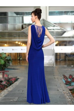 Long Blue Chiffon Prom Evening Formal Party Dresses ED010222