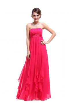 Long Pink Strapless Chiffon Prom Evening Formal Party Dresses/Maternity Evening Dresses ED010223 Long Pink Strapless Chiffon Prom Evening Formal Party Dresses/Maternity Evening Dresses ED010223