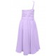 A-Line One-Shoulder Short Blue Chiffon Prom Evening Formal Party Dresses ED010228