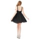 A-Line Beaded Short Black Prom Evening Formal Party Dresses ED010253