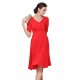 A-Line Short Sleeve Red Prom Evening Formal Party Dresses ED010254