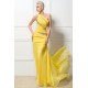Trumpet/Mermaid One-Shoulder Beaded Long Yellow Chiffon Prom Evening Formal Party Dresses ED010259 Trumpet/Mermaid One-Shoulder Beaded Long Yellow Chiffon Prom Evening Formal Party Dresses ED010259