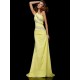 Trumpet/Mermaid One-Shoulder Beaded Long Yellow Chiffon Prom Evening Formal Party Dresses ED010259 Trumpet/Mermaid One-Shoulder Beaded Long Yellow Chiffon Prom Evening Formal Party Dresses ED010259