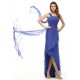 High Low One-Shoulder Blue Prom Evening Formal Party Dresses ED010260