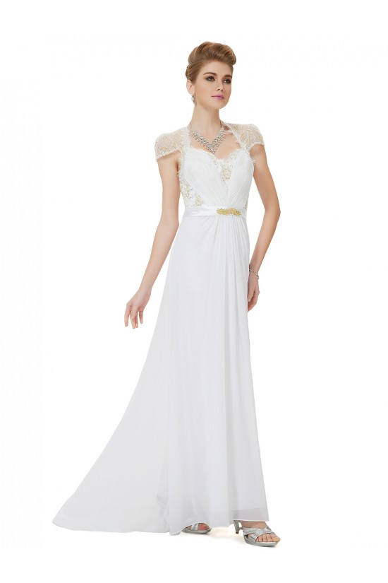 Long White Beaded Chiffon and Lace Prom Evening Formal Party Dresses ED010266 Long White Beaded Chiffon and Lace Prom Evening Formal Party Dresses ED010266