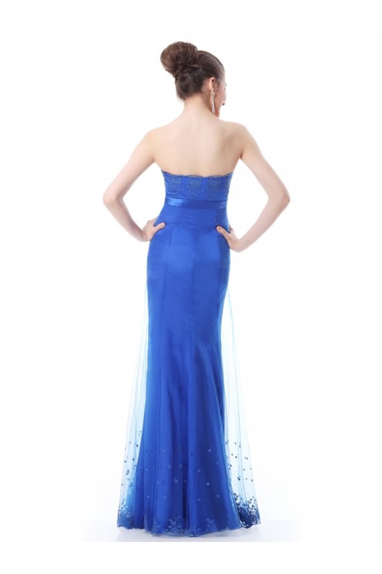 Trumpet/Mermaid Strapless Long Blue Prom Evening Formal Party Dresses ED010268 Trumpet/Mermaid Strapless Long Blue Prom Evening Formal Party Dresses ED010268
