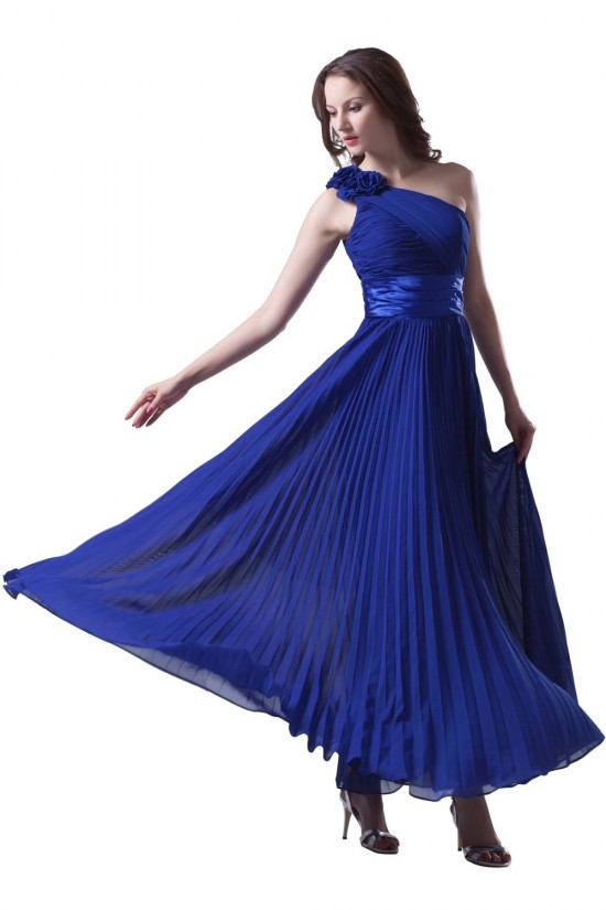 A-Line One-Shoulder Pleated Long Blue Chiffon Prom Evening Formal Party Dresses ED010274 A-Line One-Shoulder Pleated Long Blue Chiffon Prom Evening Formal Party Dresses ED010274