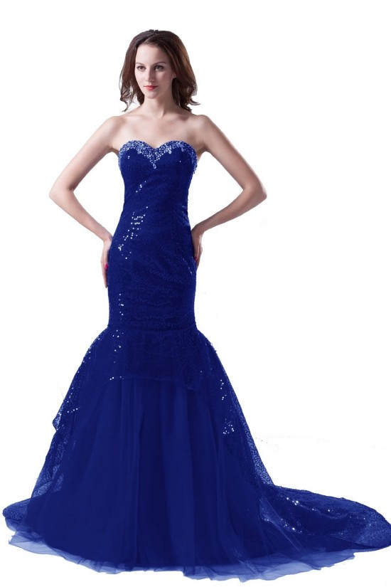 Trumpet/Mermaid Sweetheart Beaded Long Blue Prom Evening Formal Party Dresses ED010276 Trumpet/Mermaid Sweetheart Beaded Long Blue Prom Evening Formal Party Dresses ED010276
