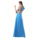 Long Blue One-Shoulder Beaded Chiffon Prom Evening Formal Party Dresses ED010284 Long Blue One-Shoulder Beaded Chiffon Prom Evening Formal Party Dresses ED010284