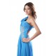 Long Blue One-Shoulder Beaded Chiffon Prom Evening Formal Party Dresses ED010284 Long Blue One-Shoulder Beaded Chiffon Prom Evening Formal Party Dresses ED010284