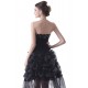 High Low Beaded Long Black Prom Evening Formal Party Dresses ED010297