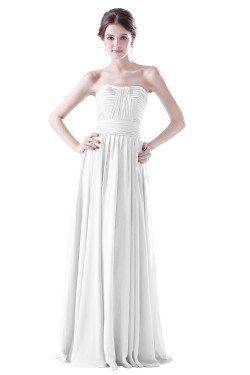 A-Line Strapless Long Chiffon Prom Evening Formal Party Dresses ED010298