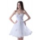 A-Line Sweetheart Beaded Short White Chiffon Prom Evening Formal Party Dresses ED010299