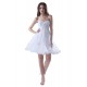 A-Line Sweetheart Beaded Short White Chiffon Prom Evening Formal Party Dresses ED010299