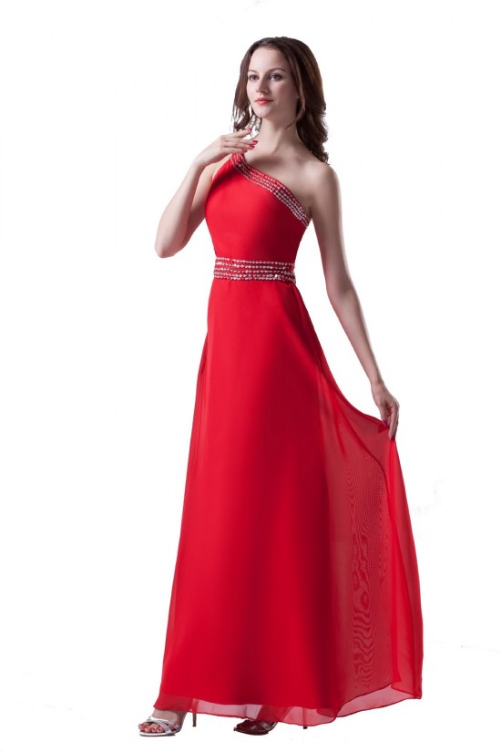 A-Line One-Shoulder Long Red Beaded Chiffon Prom Evening Formal Party Dresses ED010310 A-Line One-Shoulder Long Red Beaded Chiffon Prom Evening Formal Party Dresses ED010310