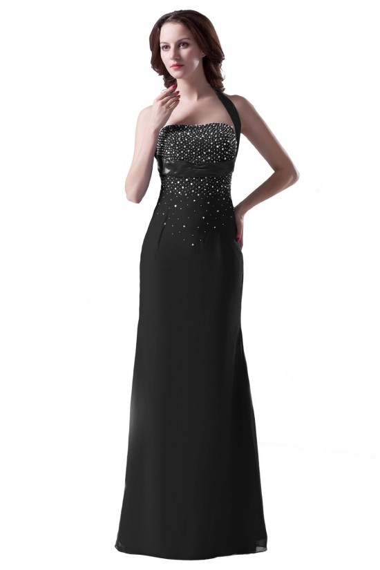 Halter Beaded Long Black Prom Evening Formal Party Dresses ED010322 Halter Beaded Long Black Prom Evening Formal Party Dresses ED010322