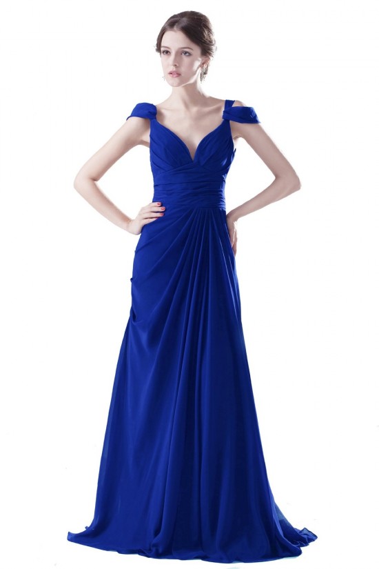 Long Blue Chiffon Prom Evening Formal Party Dresses ED010325 Long Blue Chiffon Prom Evening Formal Party Dresses ED010325
