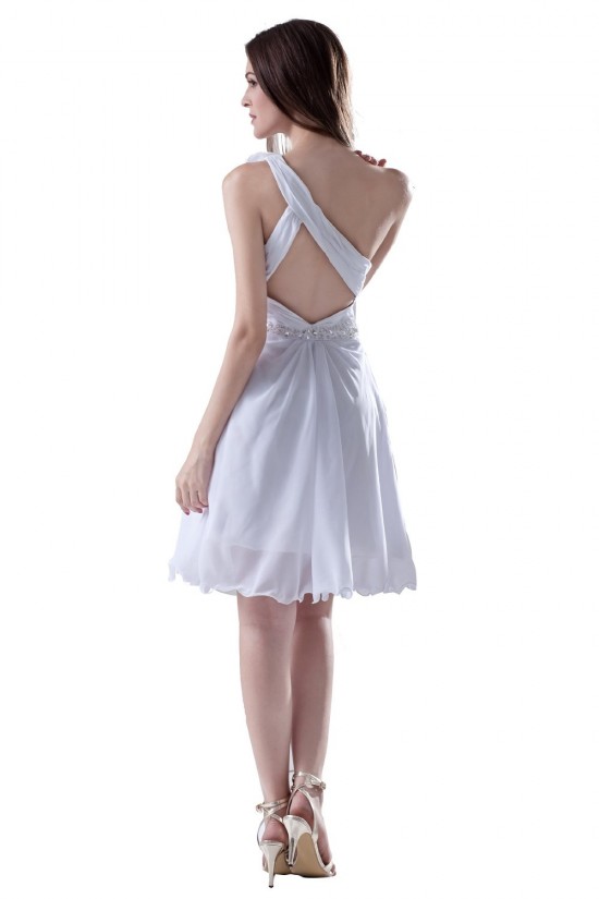 One-Shoulder Short Chiffon Prom Evening Formal Party Dresses ED010334