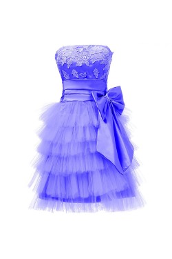 A-Line Strapless Short Prom Evening Formal Party Dresses ED010338