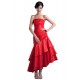 A-Line Strapless Short Red Prom Evening Formal Party Dresses ED010341