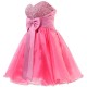 A-Line Sweetheart Beaded Short Purple Prom Evening Formal Party Dresses ED010344