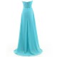 A-Line Sweetheart Long Blue Chiffon Prom Evening Formal Party Dresses ED010350