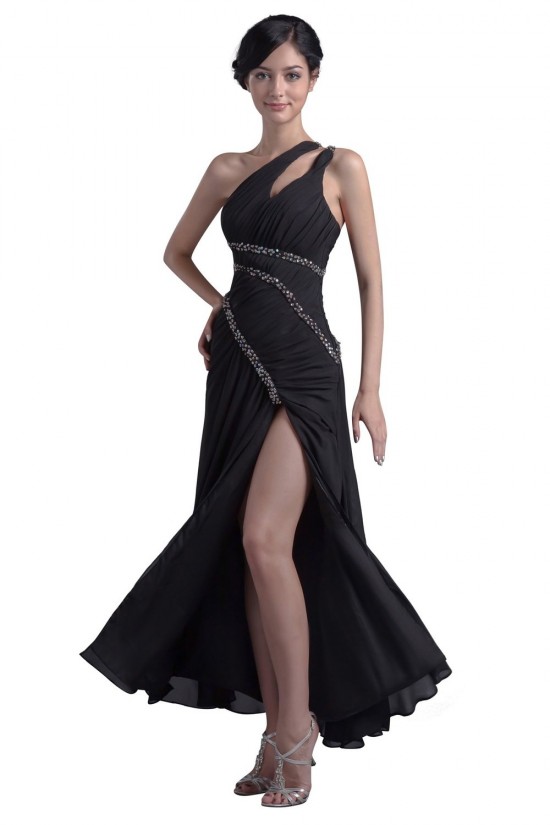 One-Shoulder Long Chiffon Beaded Prom Evening Formal Party Dresses ED010352 One-Shoulder Long Chiffon Beaded Prom Evening Formal Party Dresses ED010352