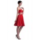 A-Line Sweetheart Short Red Beaded Prom Evening Formal Party Dresses ED010355