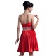 A-Line Sweetheart Short Red Beaded Prom Evening Formal Party Dresses ED010355