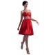 A-Line Sweetheart Short Red Beaded Prom Evening Formal Party Dresses ED010355
