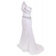Trumpet/Mermaid One-Shoulder Beaded Long Chiffon Prom Evening Formal Party Dresses ED010373