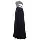 Long Black Beaded Chiffon Prom Evening Formal Party Dresses ED010375