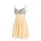 A-Line Spaghetti Strap Short Beaded Chiffon Prom Evening Formal Party Dresses ED010377