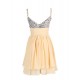 A-Line Spaghetti Strap Short Beaded Chiffon Prom Evening Formal Party Dresses ED010377
