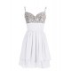 A-Line Spaghetti Strap Short Beaded Chiffon Prom Evening Formal Party Dresses ED010377