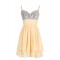 A-Line Spaghetti Strap Short Beaded Chiffon Prom Evening Formal Party Dresses ED010377