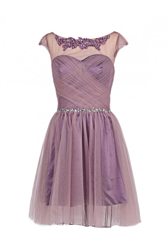 A-Line Short Beaded Prom Evening Formal Party Dresses ED010378