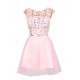 A-Line Beaded Short Prom Evening Formal Party Dresses ED010380