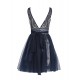 A-Line Beaded Short Prom Evening Formal Party Dresses ED010381