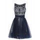 A-Line Beaded Short Prom Evening Formal Party Dresses ED010381