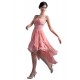 High Low Strapless Short Beaded Chiffon Prom Evening Formal Party Dresses ED010384