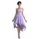 High Low Strapless Short Beaded Chiffon Prom Evening Formal Party Dresses ED010384