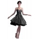 A-Line Sweetheart Beaded Short Black Prom Evening Formal Party Dresses ED010385